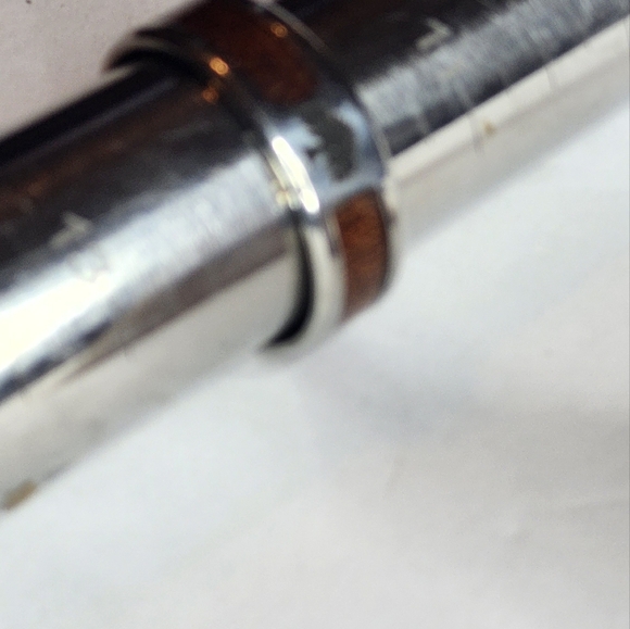 MENS Titanium Sizr 11 Wood Inlay Band - Picture 4 of 4